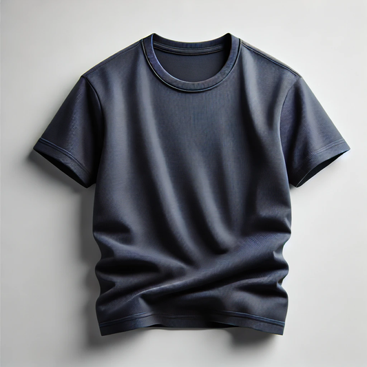 Unisex Supima T-Shirt - Navy Blue - Trrenzy